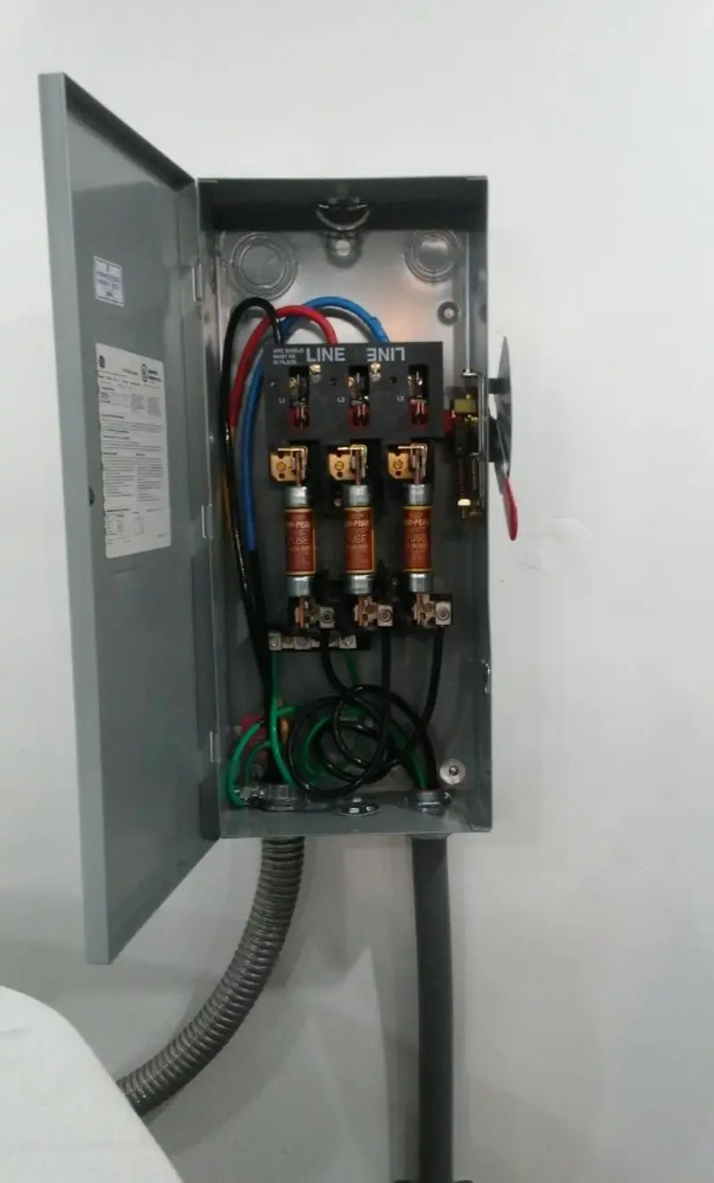 Three-phase disconnect switch installed for Electrical Wiring & Rewiring in Lochbuie