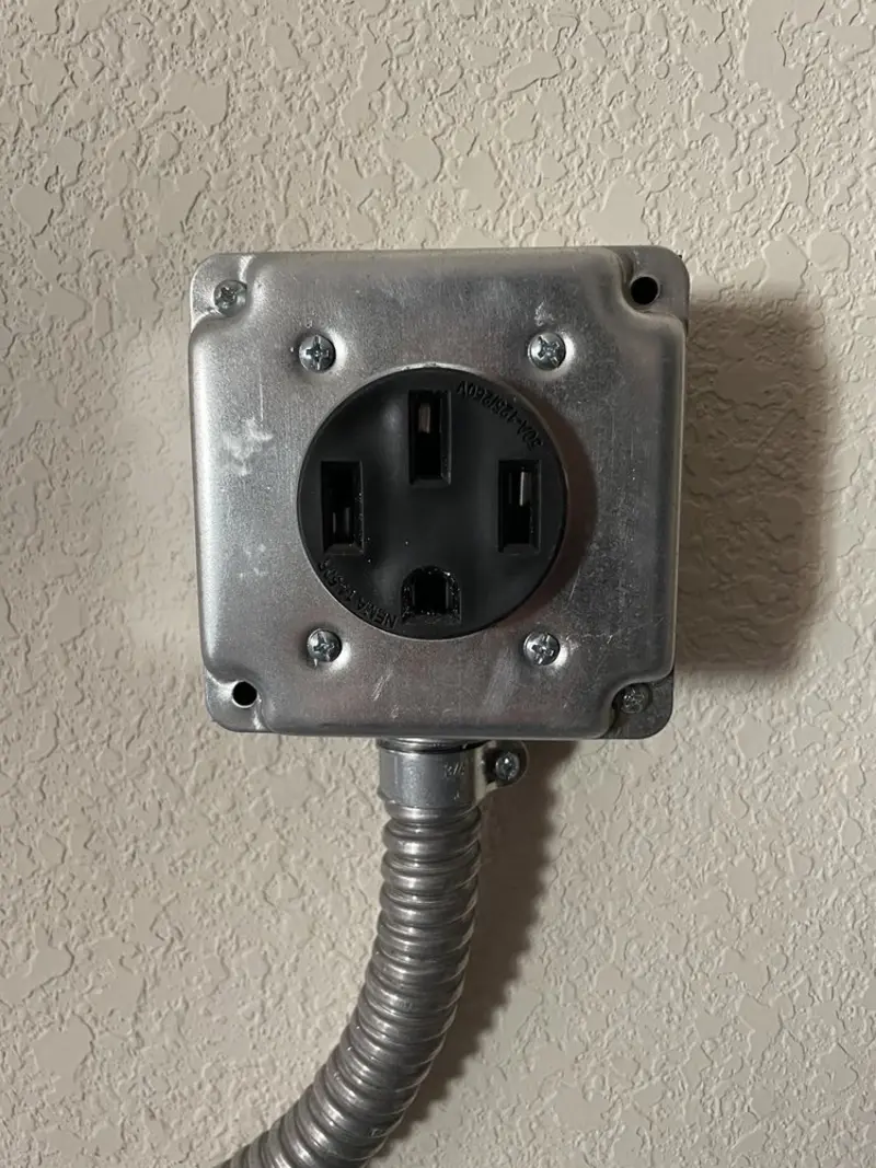 NEMA 14-50 outlet installed for Smart Home Electrical in Lochbuie